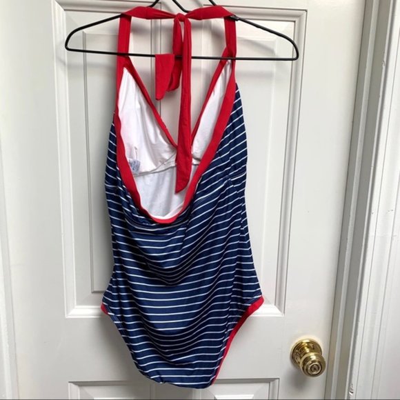 ModCloth Deep End Diva One-Piece Swimsuit Nautical - Picture 7 of 13